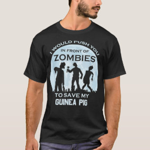 Funny Zombie Halloween Pet Guinea Pig. T-shirt