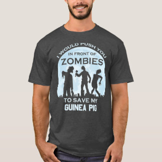 Funny Zombie Halloween Pet Guinea Pig. T-shirt