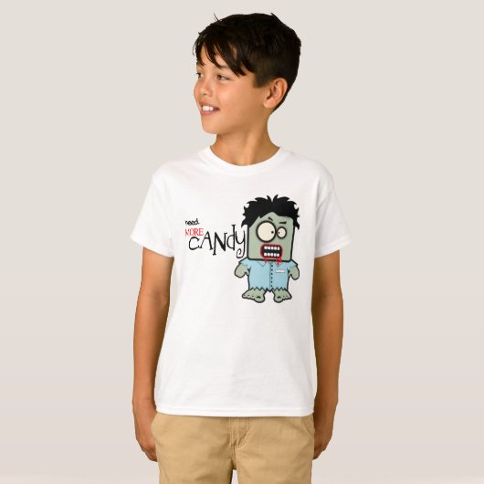 Funny Zombie Halloween T-shirt (Voorkant volledig)