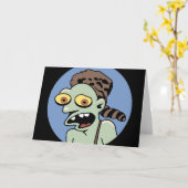 Funny Zombie Hillbilly Wenskaart Kaart (Gele Bloem)