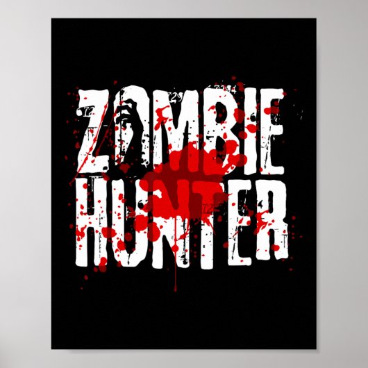Funny Zombie Hunter Design for Boys Girls Halowee Poster (Voorkant)