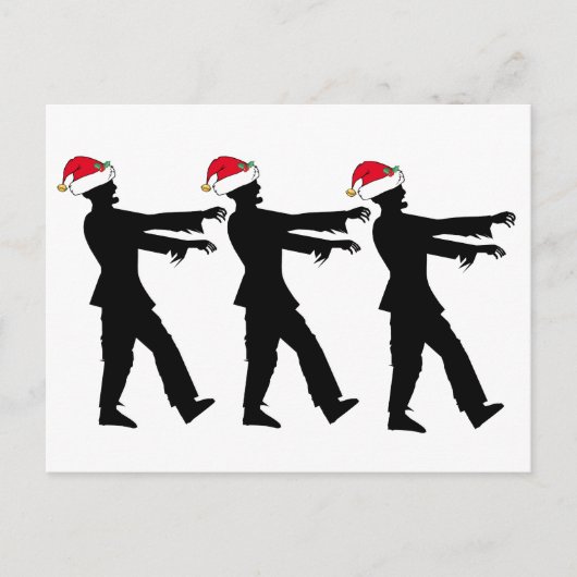 Funny Zombie Kerstkerst Briefkaart (Voorkant)