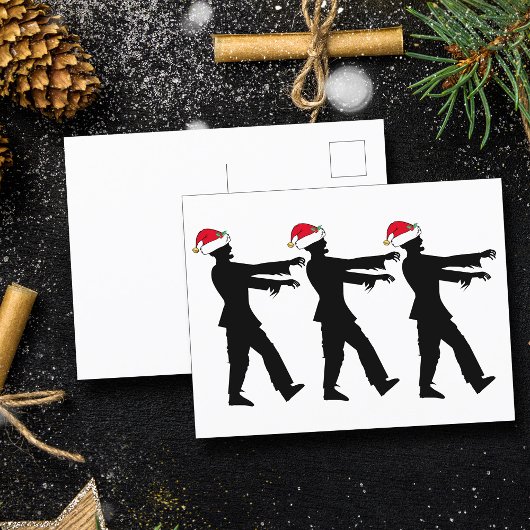 Funny Zombie Kerstkerst Briefkaart