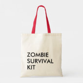 Funny ZOMBIE Modern Typography Minimalist Tote Bag (Achterkant)