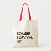 Funny ZOMBIE Modern Typography Minimalist Tote Bag (Voorkant)