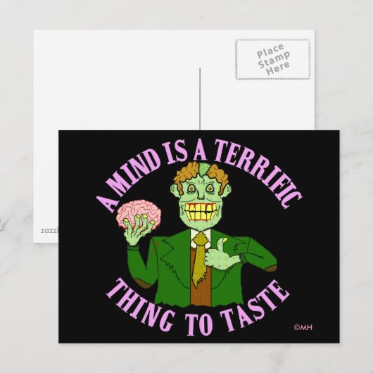 Funny Zombie Professor Proverb Briefkaart (Voorkant / Achterkant)