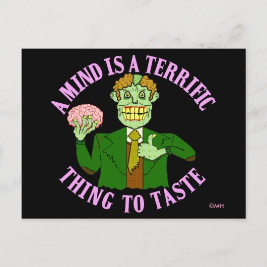 Funny Zombie Professor Proverb Briefkaart (Voorkant)