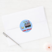 Funny zombie ronde sticker (Envelop)