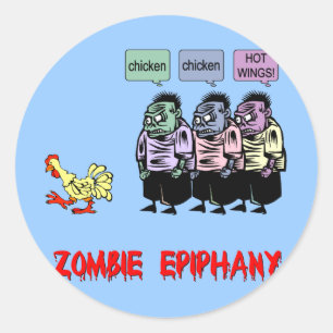 Funny zombie ronde sticker