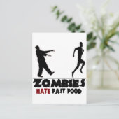 Funny Zombies Fast Food Briefkaart (Staand voorkant)