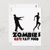 Funny Zombies Fast Food Briefkaart (Voorkant / Achterkant)