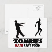 Funny Zombies Fast Food Briefkaart (Voorkant / Achterkant)