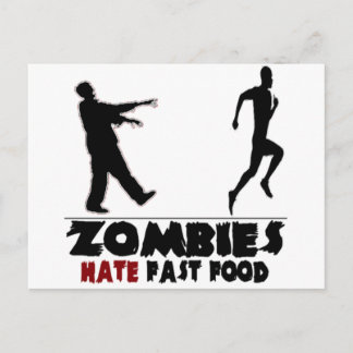 Funny Zombies Fast Food Briefkaart