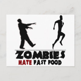 Funny Zombies Fast Food Briefkaart
