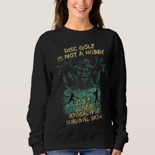 Funny Zombies Halloween Disk Golf Gear voor mannen Trui (Voorkant)
