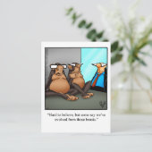 Funny Zoo Humor Briefkaart (Staand voorkant)
