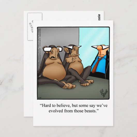 Funny Zoo Humor Briefkaart (Voorkant / Achterkant)