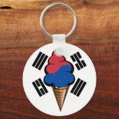 Funny Zuid-Korea ijsvlag Sleutelhanger (Voorkant)