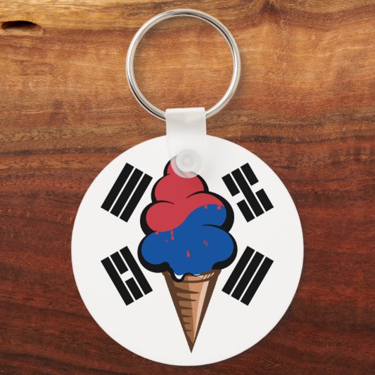 Funny Zuid-Korea ijsvlag Sleutelhanger (Voorkant)