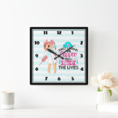 Funny Zurse Gezegde Typografie Hypodermische naedl Vierkante Klok (Huis)