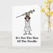 Funny Zuster met Shot Get Well Card Kaart (Gele Bloem)