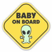 Funny Zwangerschap Baby aan boord van Alien Sticker (Voorkant)