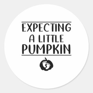 Funny zwangerschaps Thanksgiving grafische tee exp Ronde Sticker