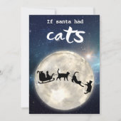 Funny zwarte kerstkat feestdagenkaart (Voorkant)