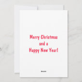 Funny zwarte kerstkat feestdagenkaart (Achterkant)