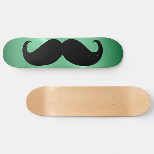 Funny zwarte snor 3 skateboard (Horizontaal)