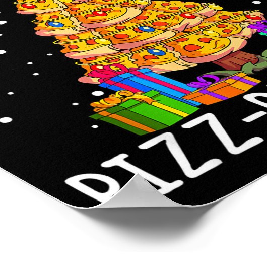 Funny Zza Christmas Tree Shirt Men Kids Zza Lover  Poster (Hoek)