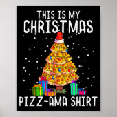 Funny Zza Christmas Tree Shirt Men Kids Zza Lover  Poster (Voorkant)