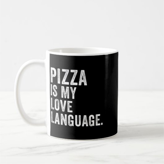 Funny Zza Is My Love Language, Funny Anti Valentin Koffiemok (Links)
