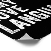 Funny Zza Is My Love Language, Funny Anti Valentin Poster (Hoek)