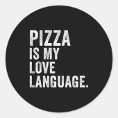 Funny Zza Is My Love Language, Funny Anti Valentin Ronde Sticker (Voorkant)