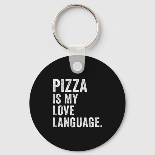 Funny Zza Is My Love Language, Funny Anti Valentin Sleutelhanger (Voorkant)