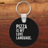 Funny Zza Is My Love Language, Funny Anti Valentin Sleutelhanger (Voorkant)