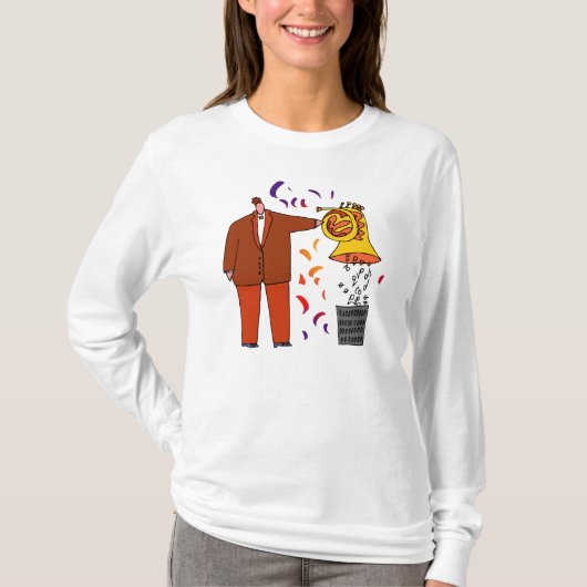 FunnyFrench Horn T-shirt (Voorkant)