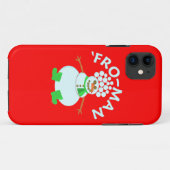 Funny'Fro Snowman Kerstmis Case-Mate iPhone Case (Achterkant (horizontaal))