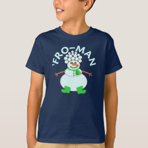 Funny'Fro Snowman Kerstmis T-shirt