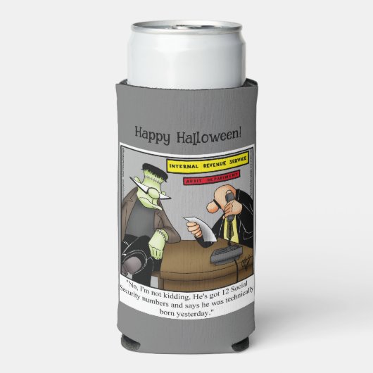 FunnyHalloween Humor Koelbox cadeau Seltzer Blikjeskoeler (Seltzer Voorkant)