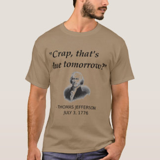 Funnyhomas Jefferson Onafhankelijkheidsdag VS Gesc T-shirt