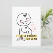 FunnyI testte positief zwangerschap Aankondiging (Staand voorkant)