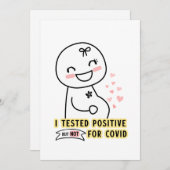 FunnyI testte positief zwangerschap Aankondiging (Voorkant / Achterkant)