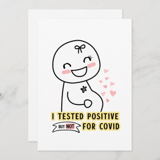 FunnyI testte positief zwangerschap Aankondiging (Voorkant / Achterkant)