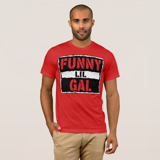 FunnyLilGalReacts Attitude Wrestling Shirt (Rood) (Voorkant volledig)
