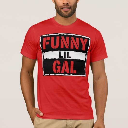 FunnyLilGalReacts Attitude Wrestling Shirt (Rood) (Voorkant)