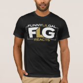 FunnyLilGalReacts Black & Gold Wrestling Shirt (Voorkant)