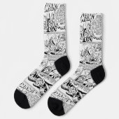 'FUNNYMAN' Action Comic Strip Socks Sokken (Links)