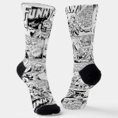 'FUNNYMAN' Action Comic Strip Socks Sokken (Gebogen)